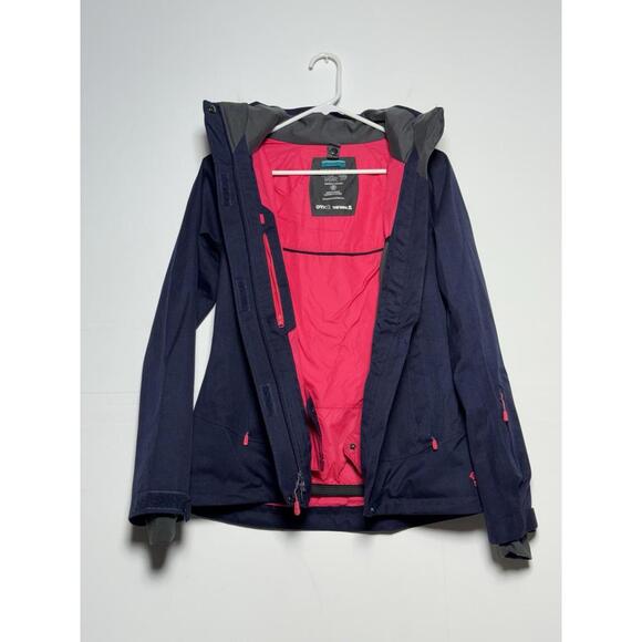 Mountain Hardwear Jacket Women's XS Navy/Pink Ski Snowboard Hooded #W1877 - Picture 1 of 10